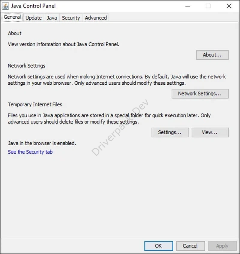 Основные настройки Java SE Runtime